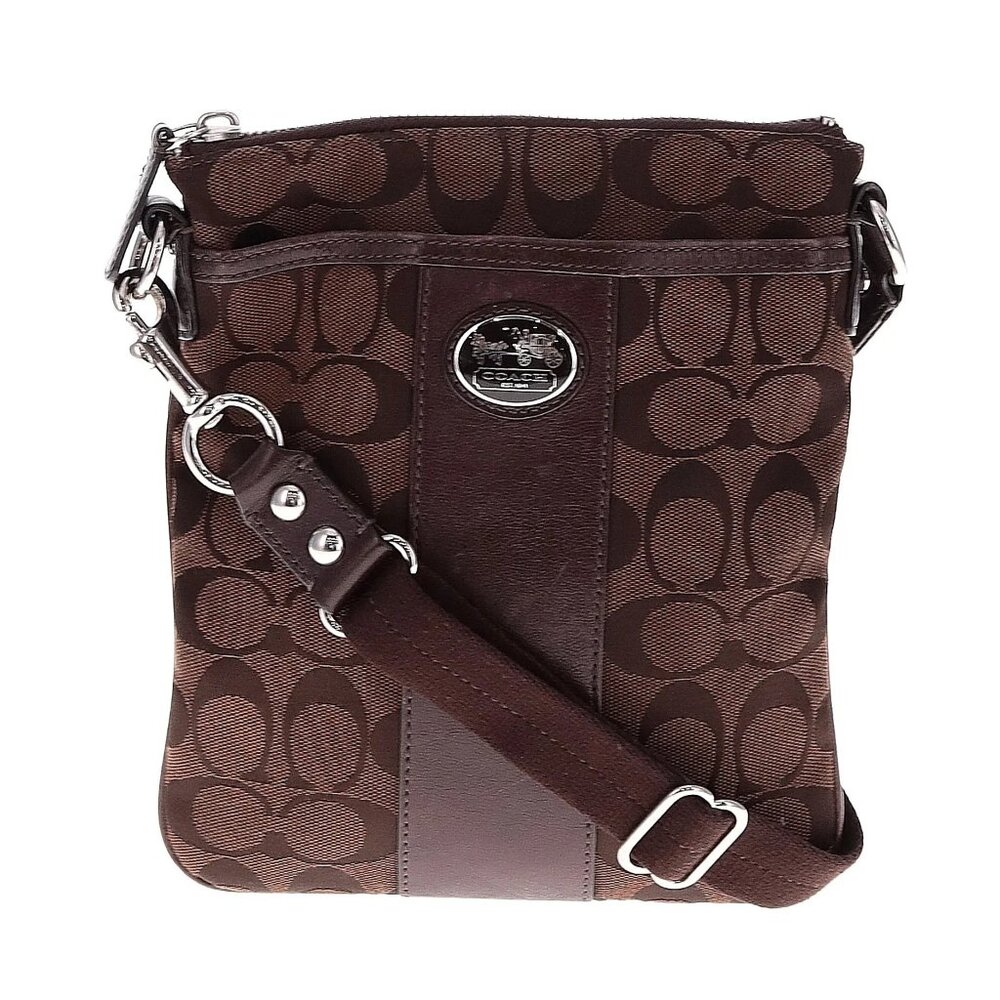 Coach Signature Crossbody Bag Purse c